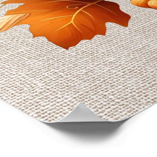 Fall Pumpkin Artwork Poster (Ecke)