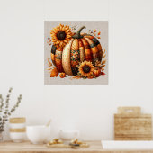 Fall Pumpkin Artwork Poster (Küche)