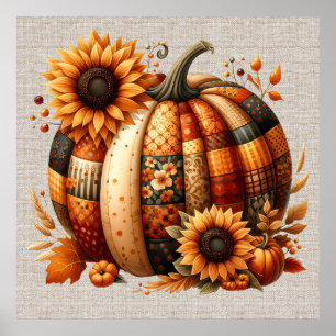 Fall Pumpkin Artwork Poster