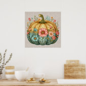 Fall Pumpkin Artwork Poster (Küche)