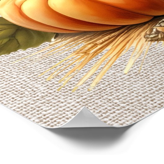 Fall Pumpkin Artwork Poster (Ecke)