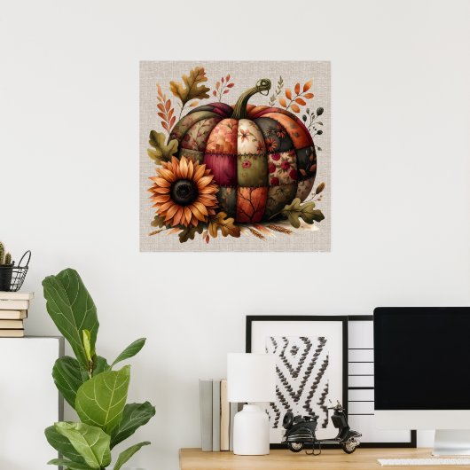 Fall Pumpkin Artwork Poster (Heimbüro)