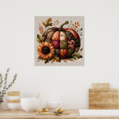 Fall Pumpkin Artwork Poster (Küche)