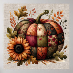 Fall Pumpkin Artwork Poster
