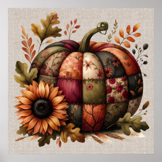 Fall Pumpkin Artwork Poster (Vorne)