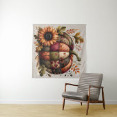 Fall Pumpkin Artwork Tapestry Wandteppich (Beispiel (Horizontal))
