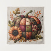 Fall Pumpkin Artwork Tapestry Wandteppich (Vorderseite)