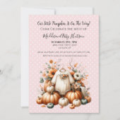 Fall Pumpkin Baby Announcement Einladung (Vorderseite)