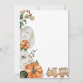 Fall Pumpkin Baby Clothes Baby Dusche Einladung (Rückseite)