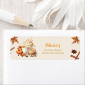 Fall Pumpkin Baby Duschadresse Etikett (Insitu)