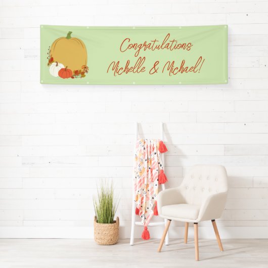 Fall Pumpkin Baby Dusche Banner (Insitu)