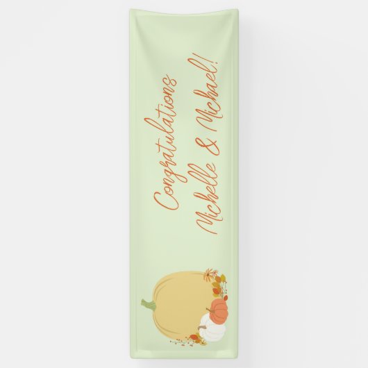 Fall Pumpkin Baby Dusche Banner (Vertikal)