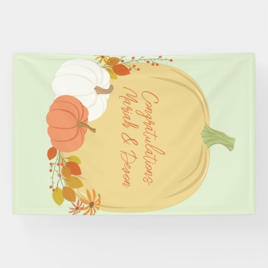 Fall Pumpkin Baby Dusche Banner (Horizontal)