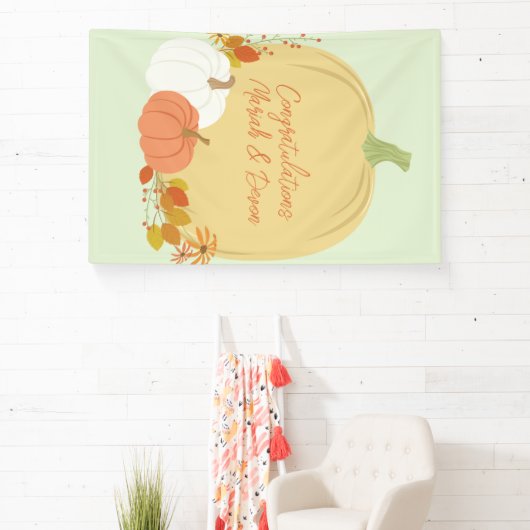 Fall Pumpkin Baby Dusche Banner (InSitu)