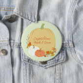 Fall Pumpkin Baby Dusche Button (Beispiel)