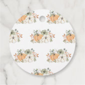 Fall Pumpkin Baby Dusche Danke Geschenkanhänger (Rückseite)