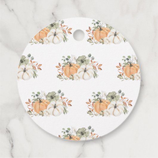 Fall Pumpkin Baby Dusche Danke Geschenkanhänger (Rückseite)