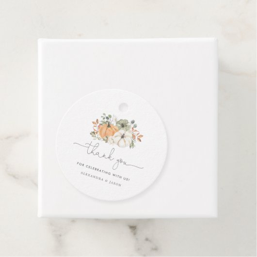 Fall Pumpkin Baby Dusche Danke Geschenkanhänger (Beispiel)