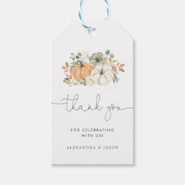 Fall Pumpkin Baby Dusche Danke Geschenkanhänger