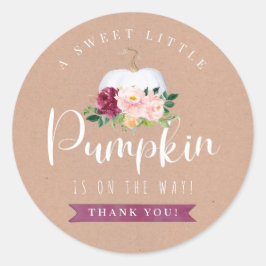 Fall Pumpkin Baby Dusche Danke Sticker