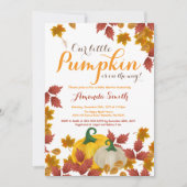 Fall Pumpkin Baby Dusche Einladung (Vorderseite)