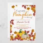 Fall Pumpkin Baby Dusche Einladung (Vorne/Hinten)