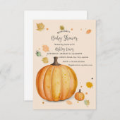 Fall Pumpkin Baby Dusche Einladung (Vorne/Hinten)