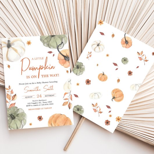 Fall Pumpkin Baby Dusche Einladung