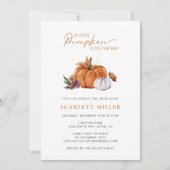 Fall Pumpkin Baby Dusche Einladung (Vorderseite)