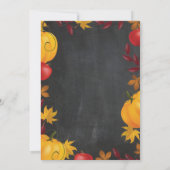 Fall Pumpkin Baby Dusche Einladung Chalkboard (Rückseite)