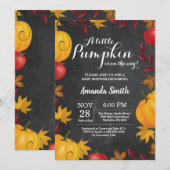 Fall Pumpkin Baby Dusche Einladung Chalkboard (Vorne/Hinten)