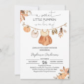 Fall Pumpkin Baby Dusche Einladung Editable Baby (Vorderseite)