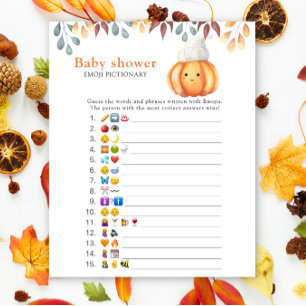 Fall Pumpkin - Baby-Dusche Emoji-Bild