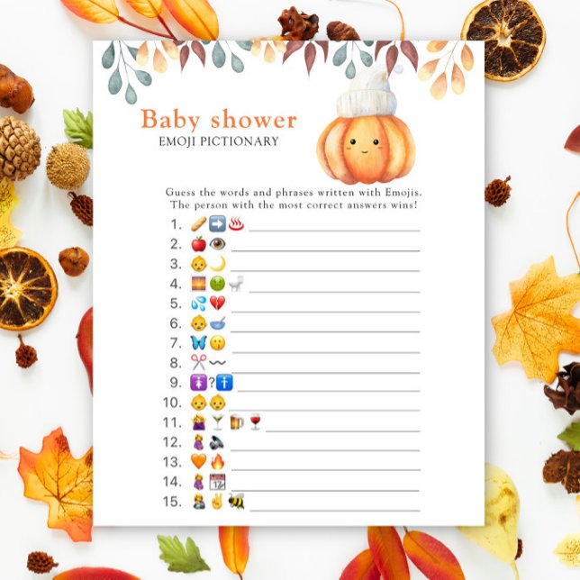 Fall Pumpkin - Baby-Dusche Emoji-Bild (Von Creator hochgeladen)