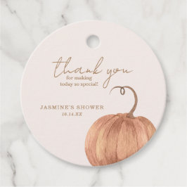 Fall Pumpkin Baby Dusche Geschenkanhänger