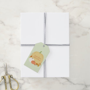 Fall Pumpkin Baby Dusche Geschenkanhänger