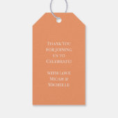 Fall Pumpkin Baby Dusche Geschenkanhänger (Rückseite)