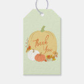 Fall Pumpkin Baby Dusche Geschenkanhänger (Vorderseite)