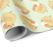 Fall Pumpkin Baby Dusche Geschenkpapier (Rolleneckpunkt)