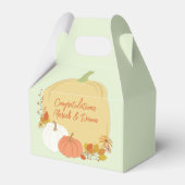 Fall Pumpkin Baby Dusche Geschenkschachtel (Rückseite)