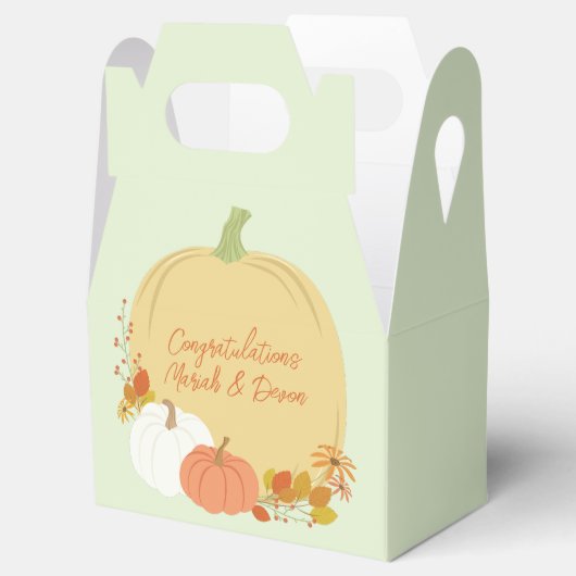 Fall Pumpkin Baby Dusche Geschenkschachtel (Geöffnet)