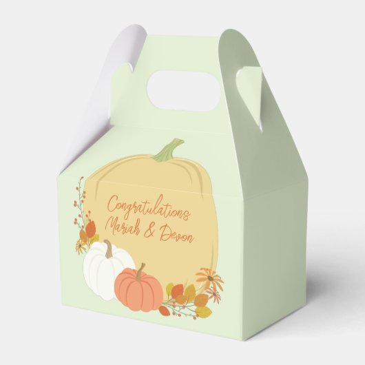 Fall Pumpkin Baby Dusche Geschenkschachtel (Vorderseite)