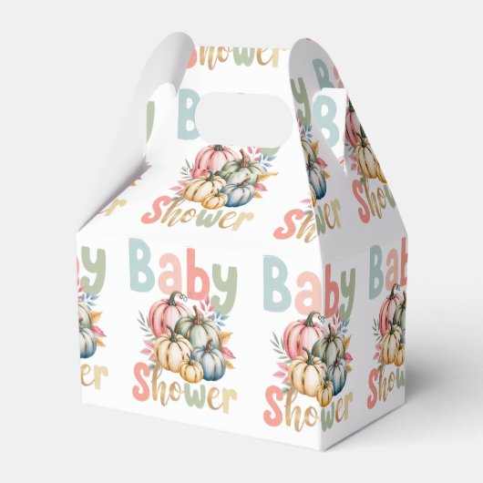 Fall Pumpkin Baby Dusche Geschenkschachtel (Rückseite)