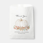 Fall Pumpkin Baby Dusche Geschenktütchen (Vorderseite)