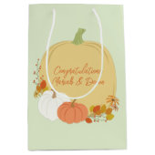 Fall Pumpkin Baby Dusche Mittlere Geschenktüte (Vorderseite)