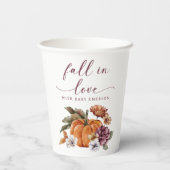 Fall Pumpkin Baby Dusche Pappbecher (Rückseite)