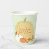 Fall Pumpkin Baby Dusche Pappbecher (Rückseite)
