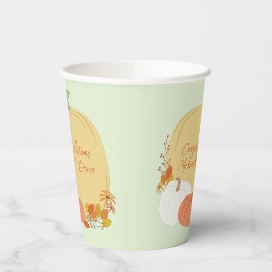 Fall Pumpkin Baby Dusche Pappbecher (Links)