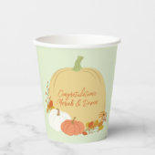 Fall Pumpkin Baby Dusche Pappbecher (Vorderseite)