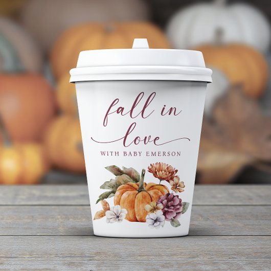 Fall Pumpkin Baby Dusche Pappbecher